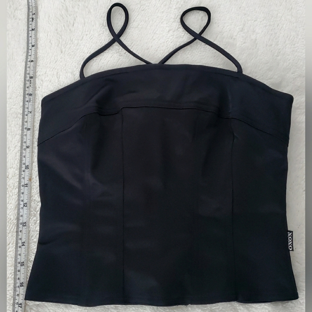 ❗SALE❗XOXO Black Silky Look Corset - Picture 5 of 5